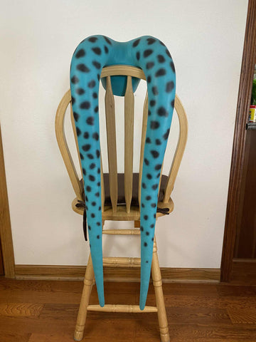 Ready To Ship:  Long Mehron Teal with Spots